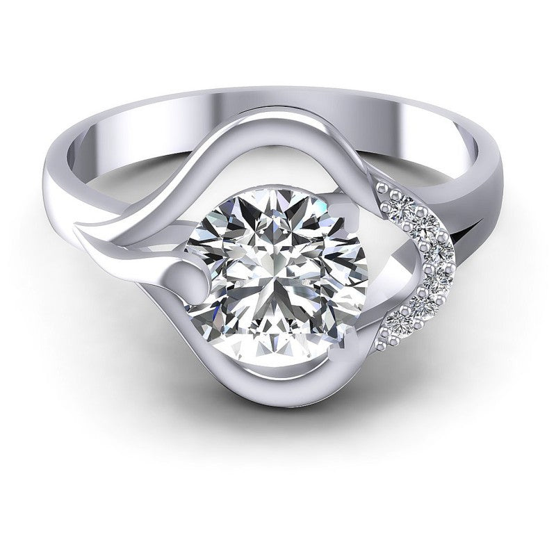 Round Diamonds 0.40CT Engagement Ring in 14KT Yellow Gold