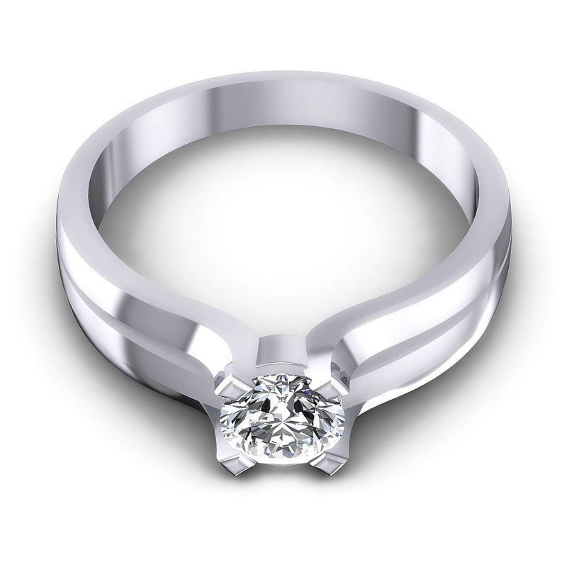 Round Diamonds 0.35CT Solitaire Ring in 14KT Yellow Gold