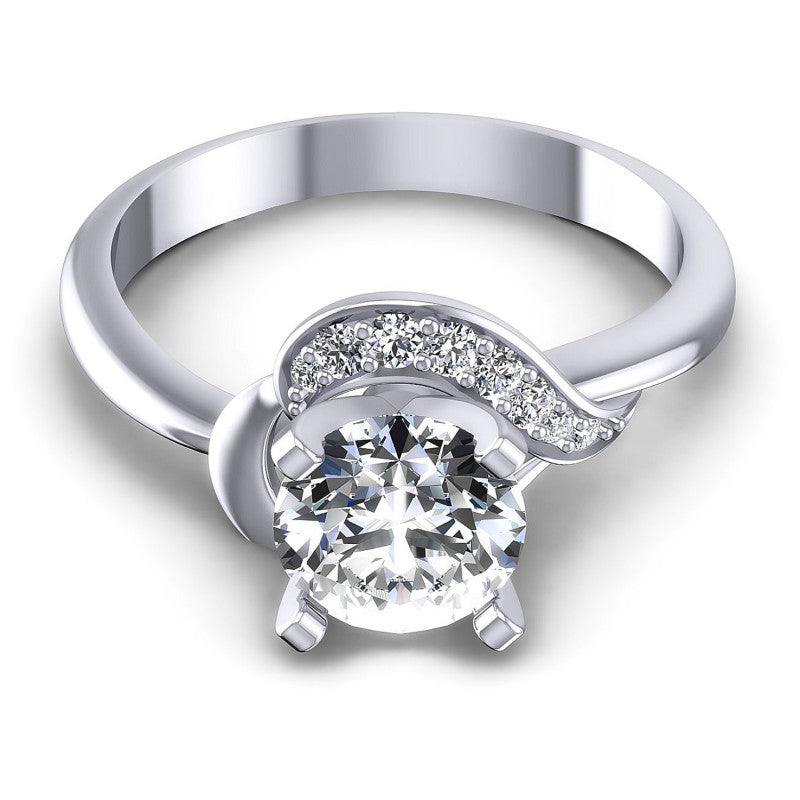 Round Diamonds 0.50CT Engagement Ring in 14KT Yellow Gold
