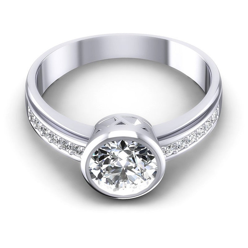 Round Diamonds 0.50CT Engagement Ring in 14KT Yellow Gold