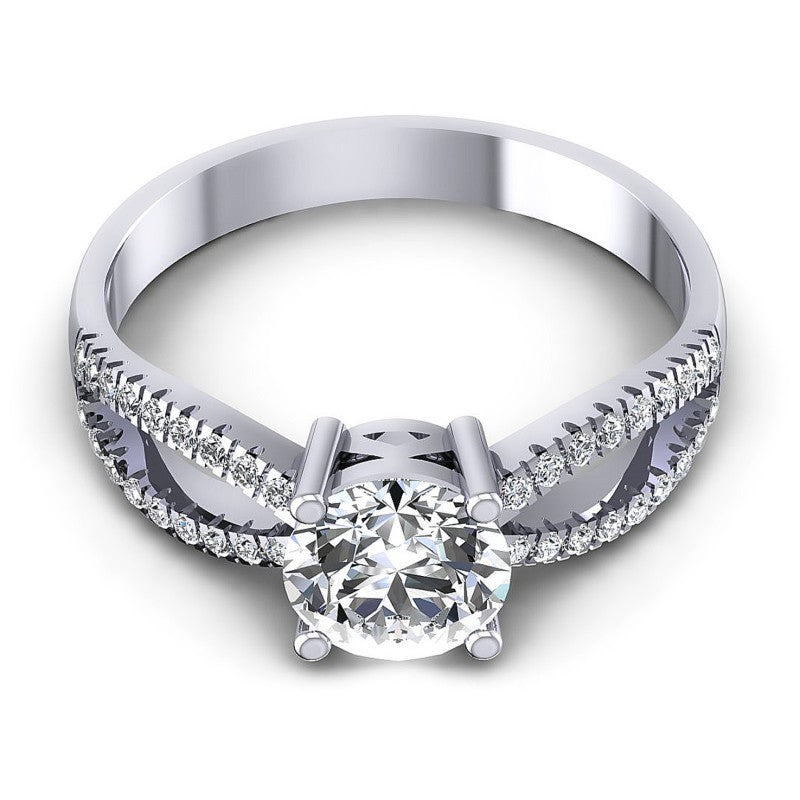 Round Diamonds 0.60CT Engagement Ring in 14KT Yellow Gold
