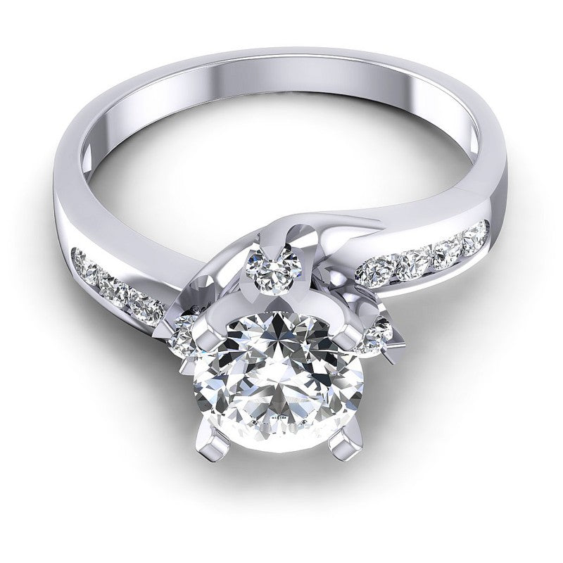 Round Diamonds 0.70CT Engagement Ring in 14KT Yellow Gold