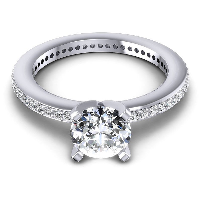 Round Diamonds 0.75CT Engagement Ring in 14KT Yellow Gold