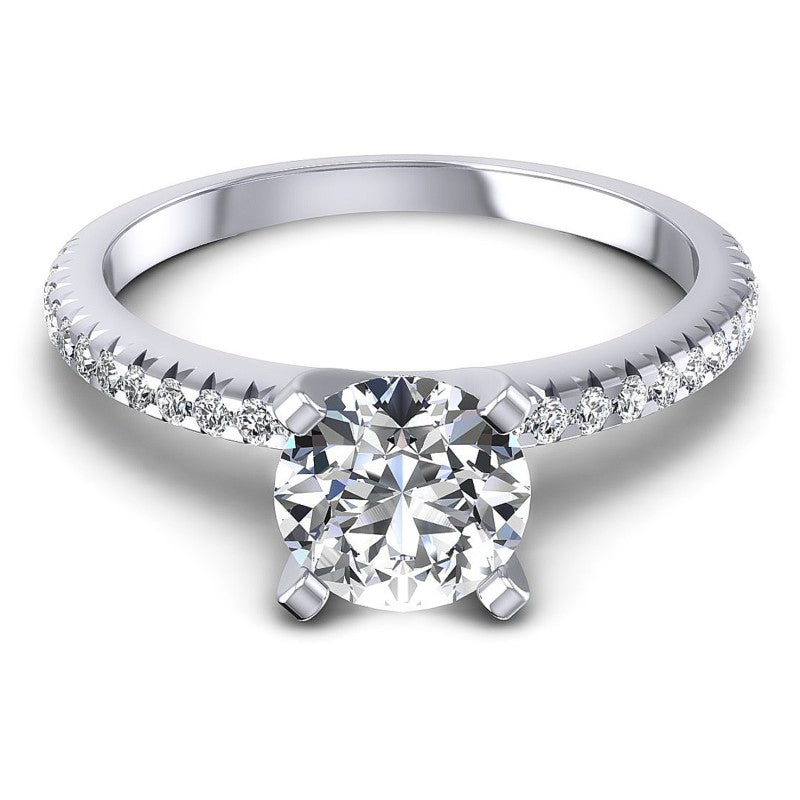 Round Diamonds 0.55CT Engagement Ring in 14KT Yellow Gold