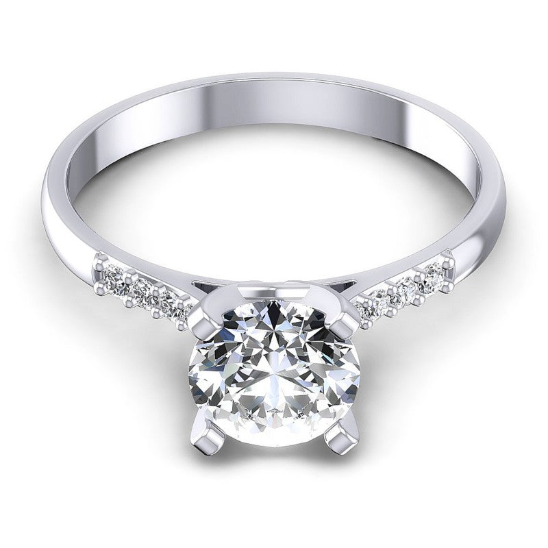 Round Diamonds 0.50CT Engagement Ring in 14KT Yellow Gold