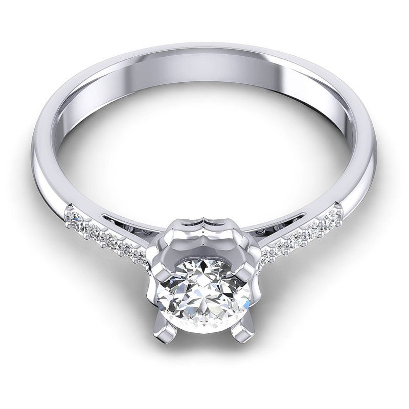 Round Diamonds 0.50CT Engagement Ring in 14KT Yellow Gold