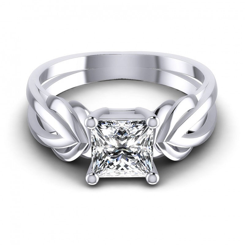 Princess Diamonds 0.35CT Solitaire Ring in 14KT Yellow Gold