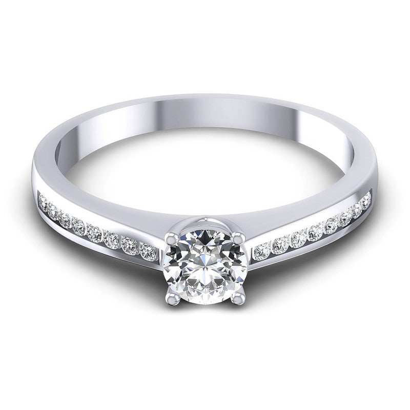 Round Diamonds 0.45CT Engagement Ring in 14KT Yellow Gold