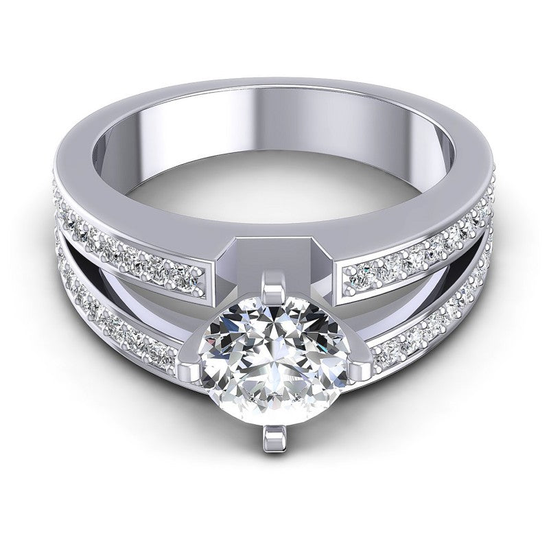 Round Diamonds 0.80CT Engagement Ring in 14KT Yellow Gold