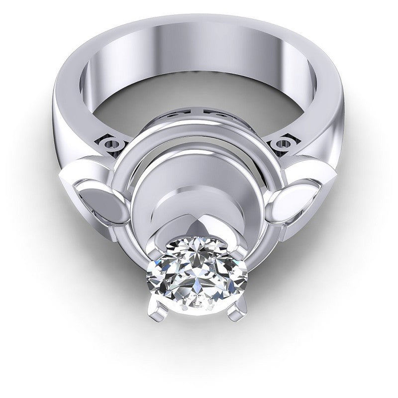 Round Diamonds 0.35CT Solitaire Ring in 14KT Yellow Gold