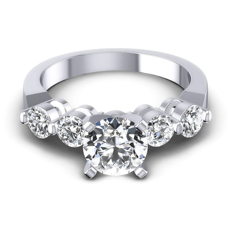 Round Diamonds 0.90CT Engagement Ring in 14KT Yellow Gold