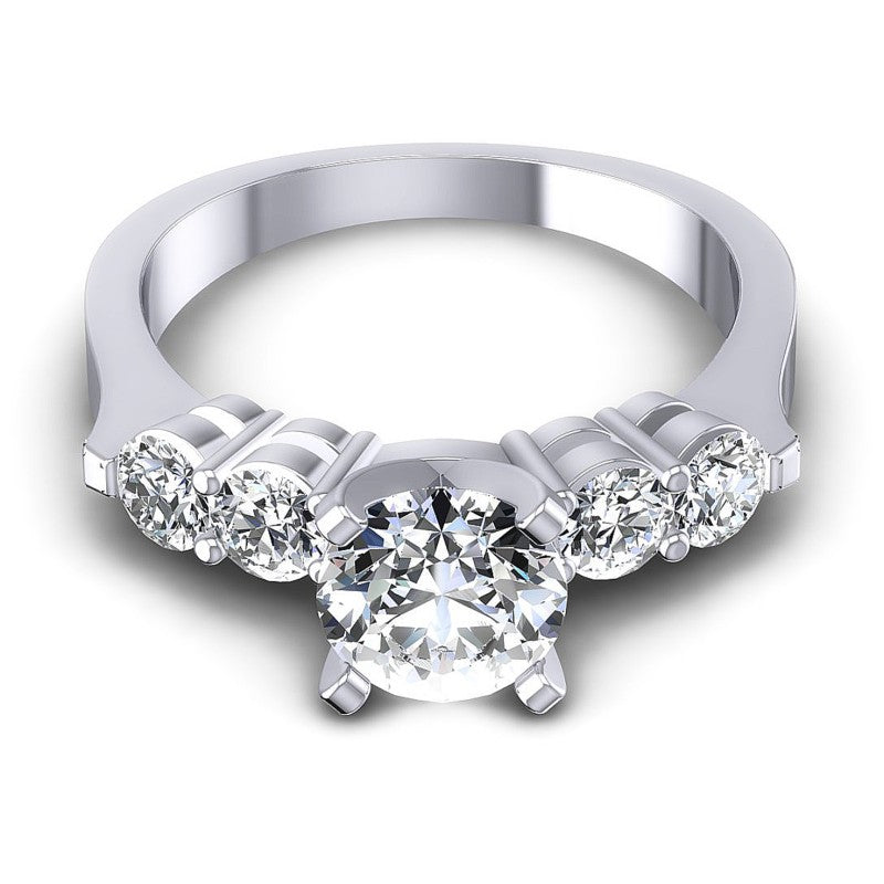 Round Diamonds 0.95CT Engagement Ring in 14KT Yellow Gold