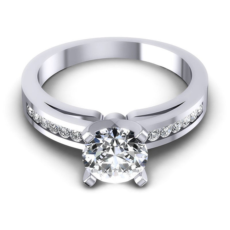 Round Diamonds 0.55CT Engagement Ring in 14KT Yellow Gold
