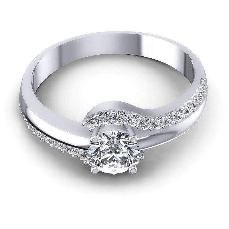 Round Diamonds 0.60CT Engagement Ring in 14KT Yellow Gold