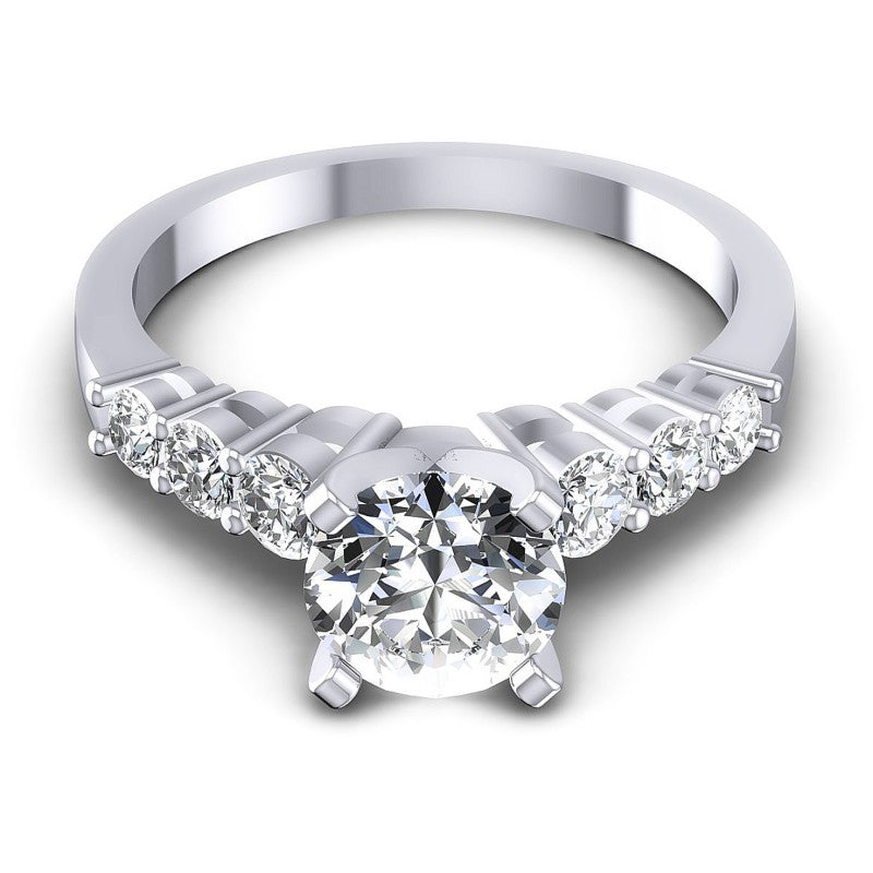 Round Diamonds 0.90CT Engagement Ring in 14KT Yellow Gold