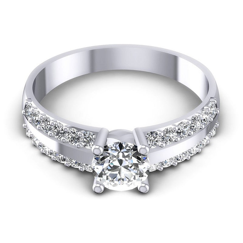 Round Diamonds 0.75CT Engagement Ring in 14KT Yellow Gold
