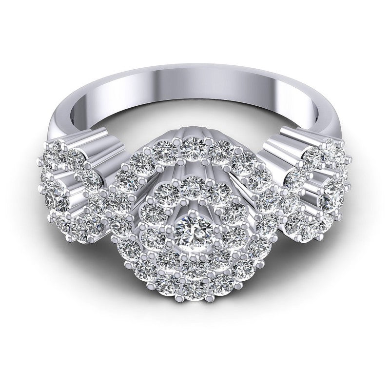 Round Diamonds 1.00CT Halo Ring in 14KT Yellow Gold