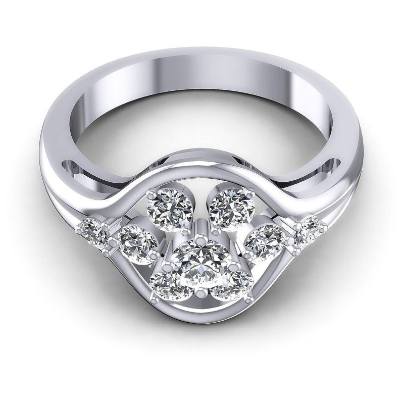 Round Diamonds 0.70CT Fashion Ring in 14KT Yellow Gold