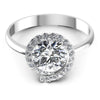 Round Diamonds 0.65CT Halo Ring in 14KT Yellow Gold