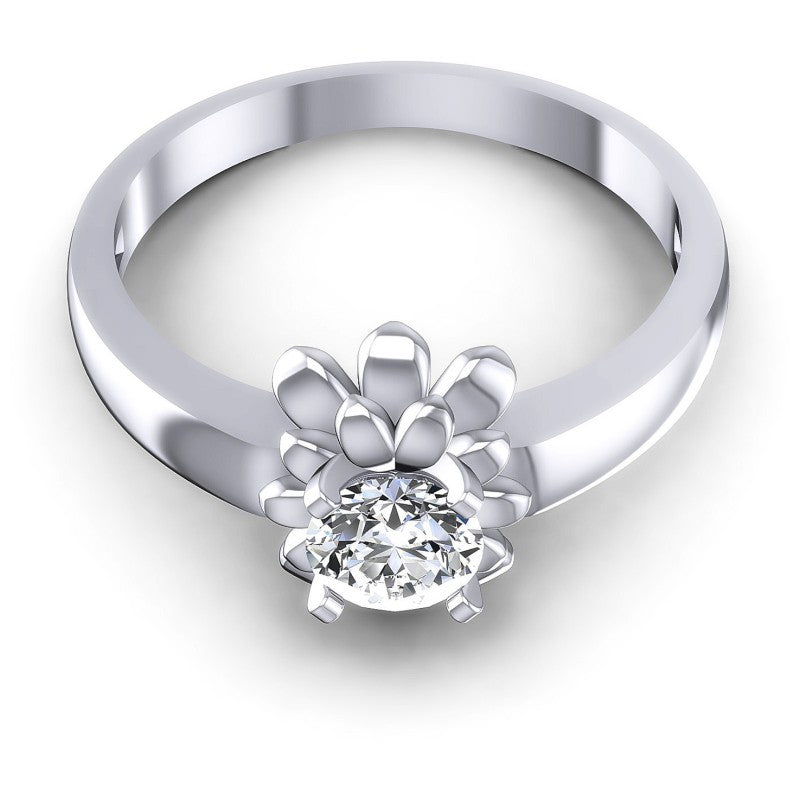 Round Diamonds 0.35CT Solitaire Ring in 14KT Yellow Gold