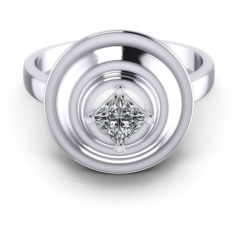 Princess Diamonds 0.35CT Solitaire Ring in 14KT Yellow Gold