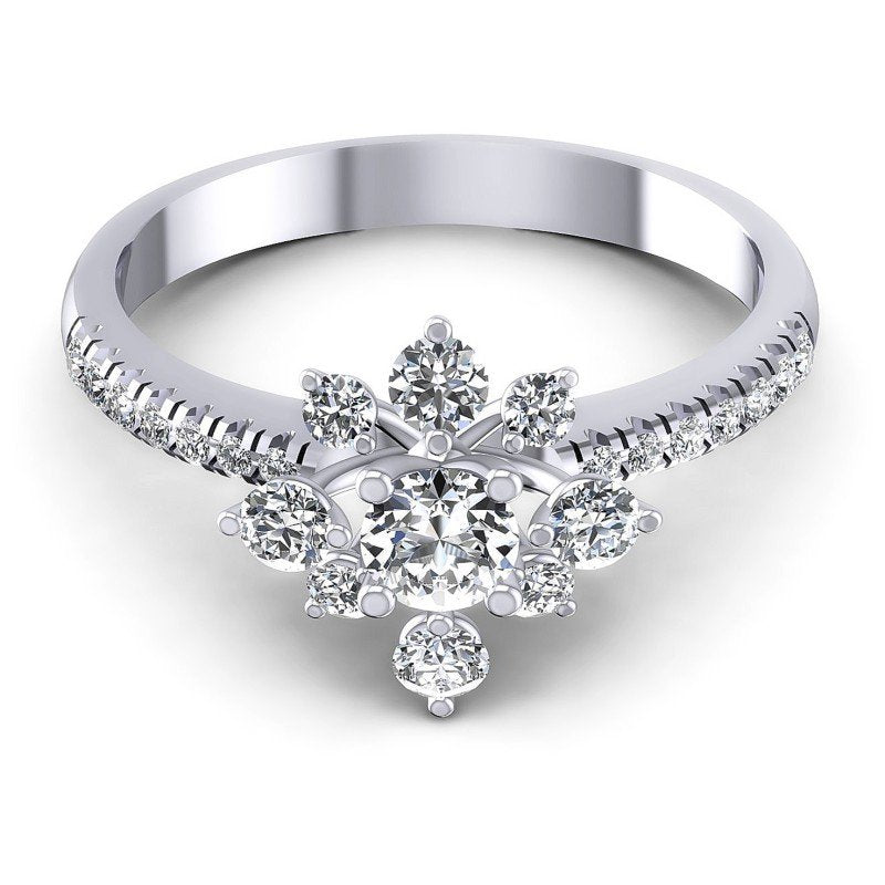 Round Diamonds 0.75CT Fashion Ring in 14KT Yellow Gold