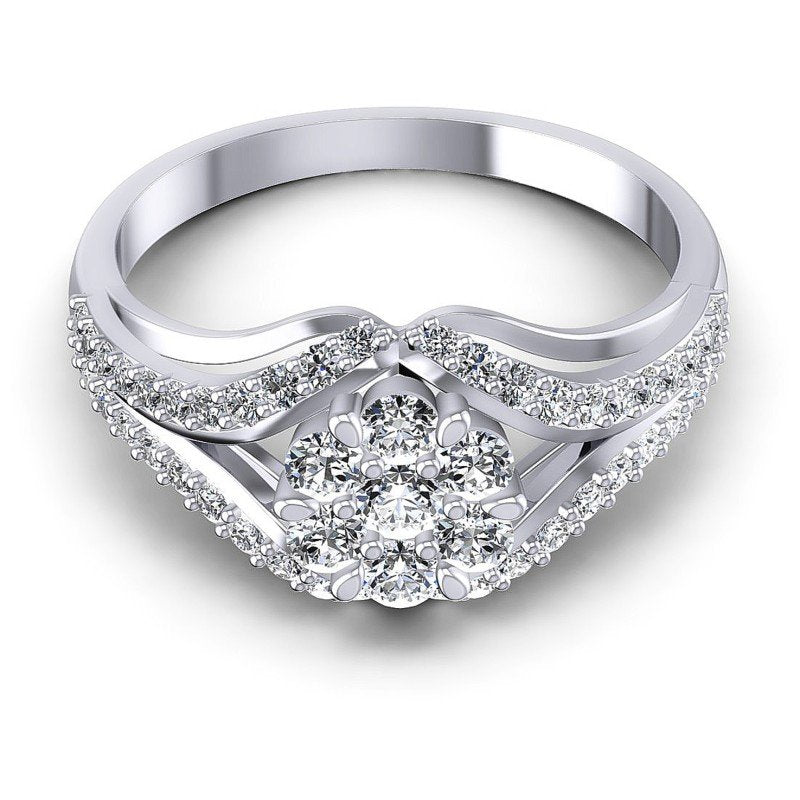 Round Diamonds 0.65CT Fashion Ring in 14KT Yellow Gold