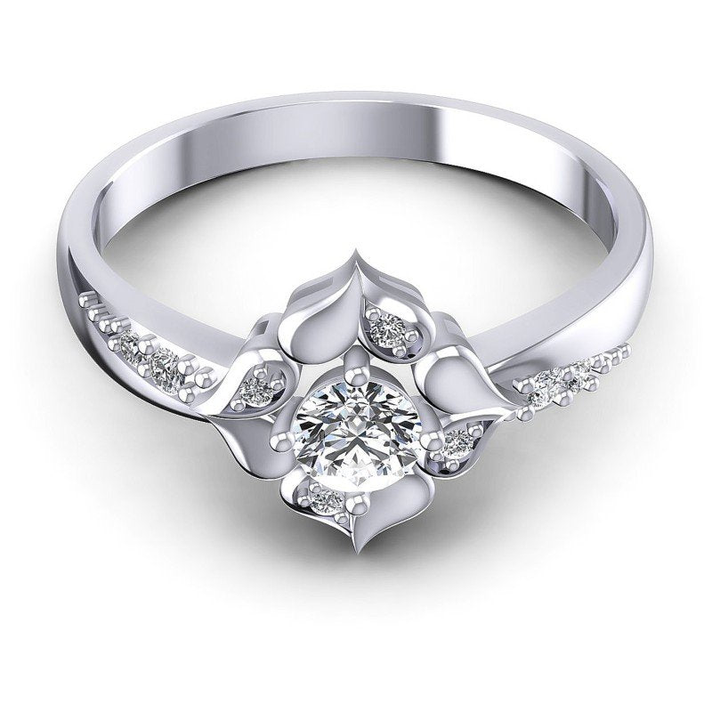Round Diamonds 0.40CT Fashion Ring in 14KT Yellow Gold