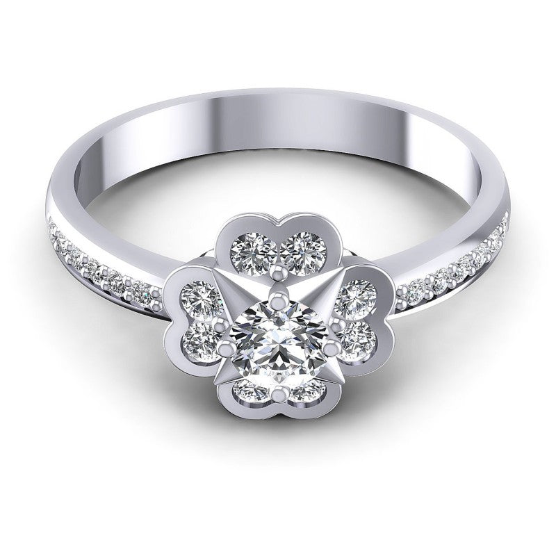 Round Diamonds 0.60CT Fashion Ring in 14KT Yellow Gold