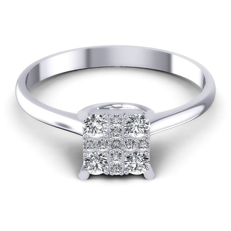 Round Diamonds 0.25CT Fashion Ring in 14KT Yellow Gold
