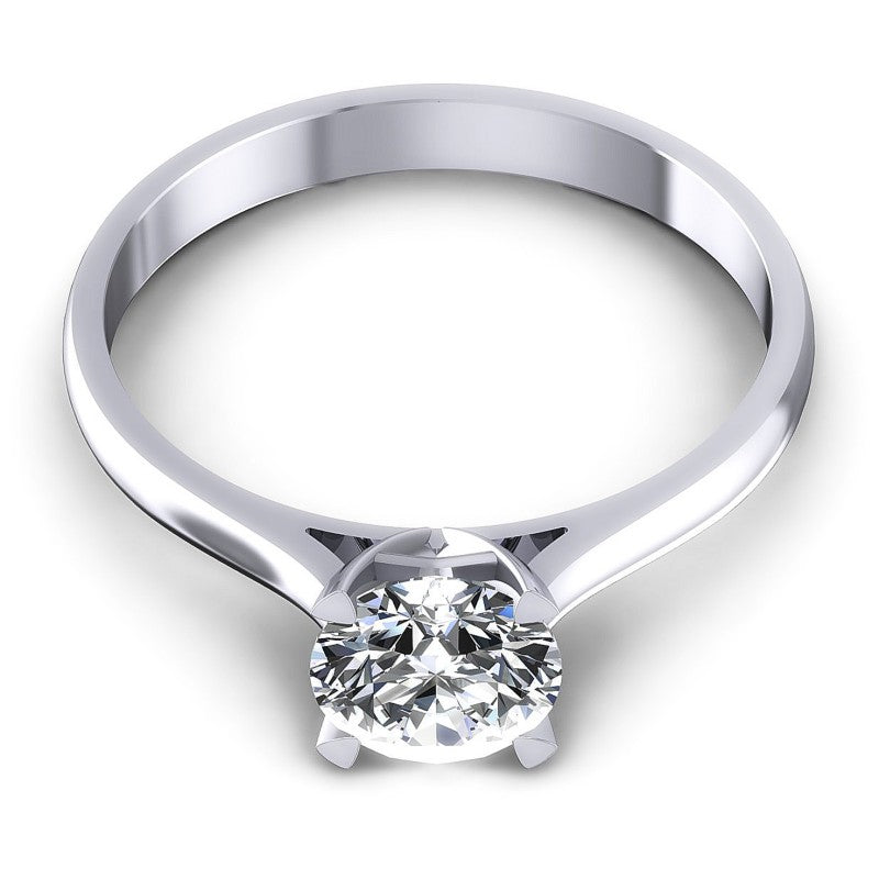 Round Diamonds 0.35CT Solitaire Ring in 14KT Yellow Gold