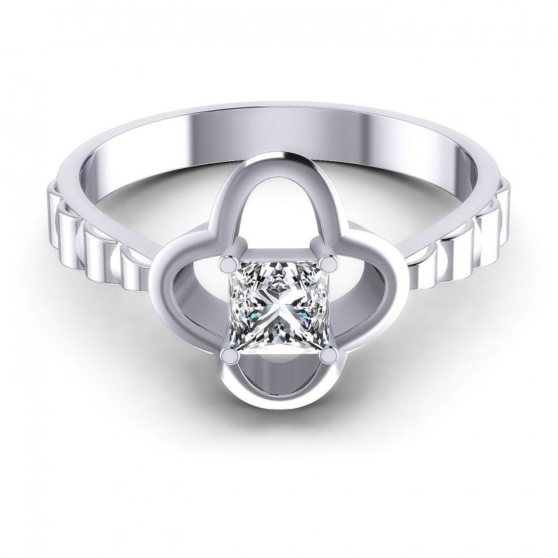Princess Diamonds 0.35CT Solitaire Ring in 14KT Yellow Gold