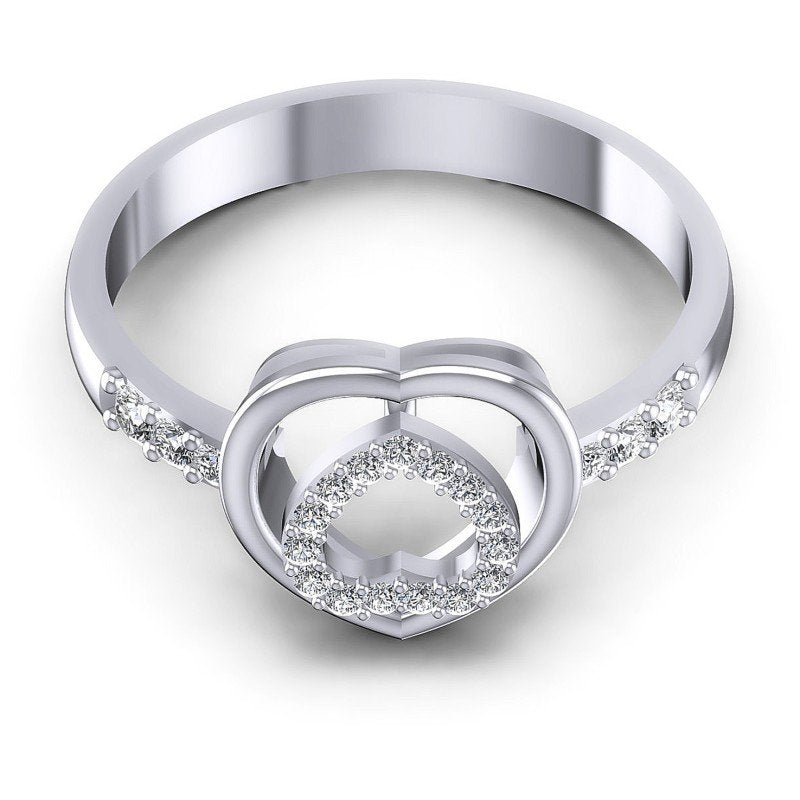 Round Diamonds 0.25CT Fashion Ring in 14KT Yellow Gold