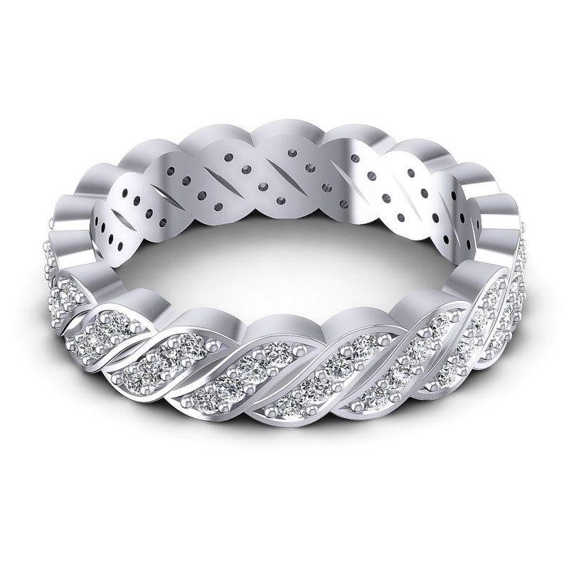 Round Diamonds 0.55CT Eternity Ring in 14KT Yellow Gold