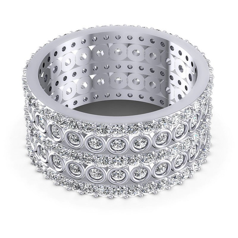 Round Diamonds 2.10CT Eternity Ring in 14KT Yellow Gold