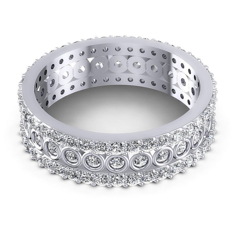 Round Diamonds 1.35CT Eternity Ring in 14KT Yellow Gold
