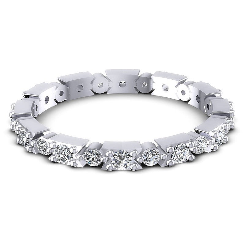 Round Diamonds 0.45CT Eternity Ring in 14KT Yellow Gold