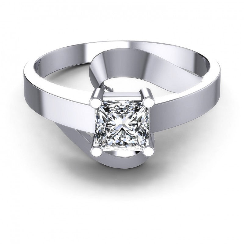 Princess Diamonds 0.35CT Solitaire Ring in 14KT Yellow Gold