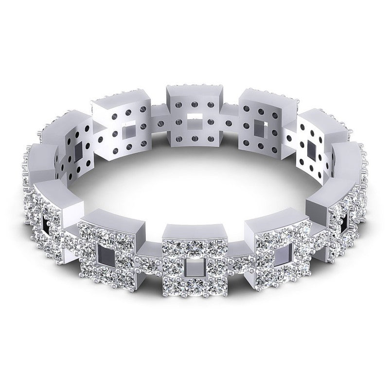 Round Diamonds 0.65CT Eternity Ring in 14KT Yellow Gold