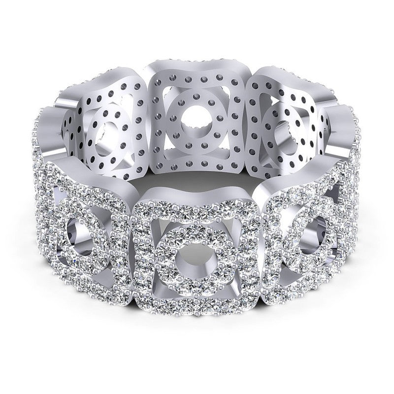 Round Diamonds 1.65CT Eternity Ring in 14KT Yellow Gold