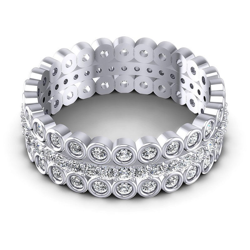Round Diamonds 1.10CT Eternity Ring in 14KT Yellow Gold