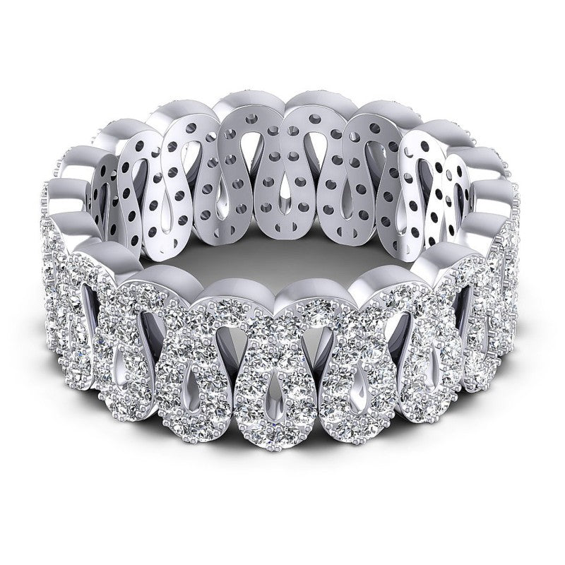 Round Diamonds 1.55CT Eternity Ring in 14KT Yellow Gold