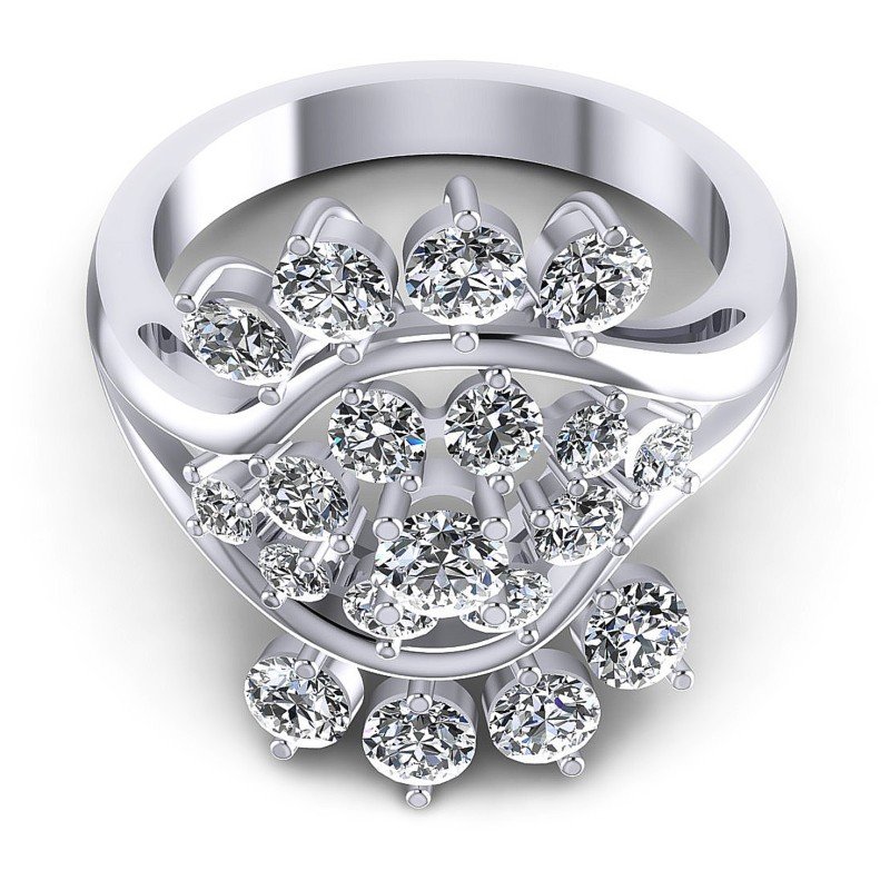 Round Diamonds 1.65CT Fashion Ring in 14KT Yellow Gold