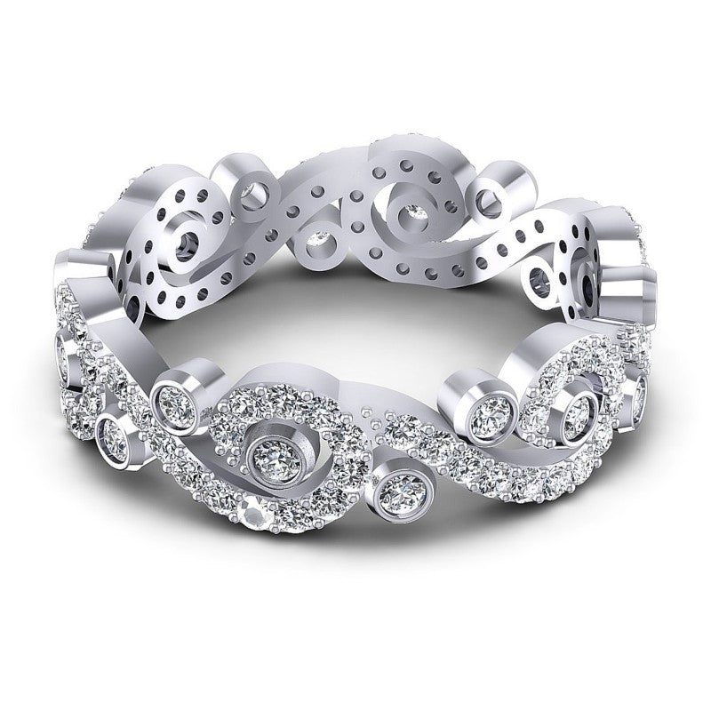 Round Diamonds 0.80CT Eternity Ring in 14KT Yellow Gold
