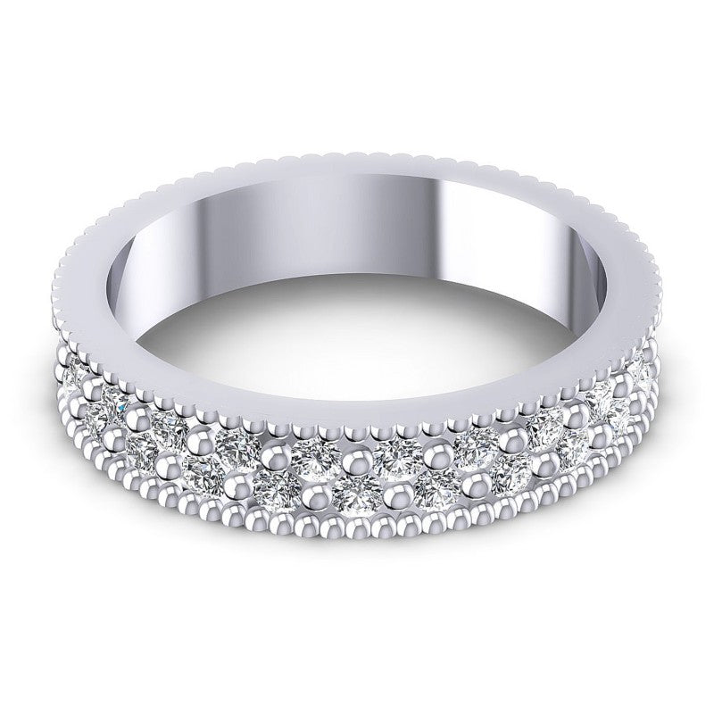 Round Diamonds 0.75CT Eternity Ring in 14KT Yellow Gold