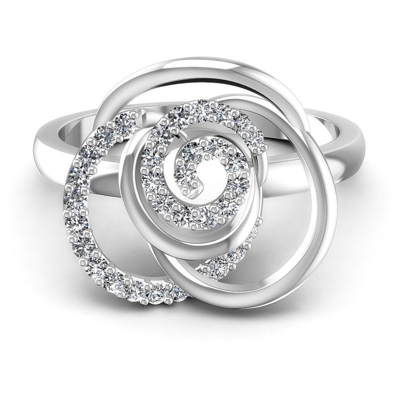 Round Diamonds 0.25CT Fashion Ring in 14KT Yellow Gold