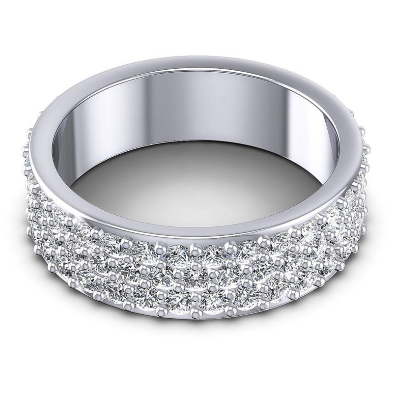 Round Diamonds 2.10CT Eternity Ring in 14KT Yellow Gold