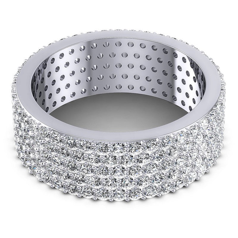 Round Diamonds 2.15CT Eternity Ring in 14KT Yellow Gold