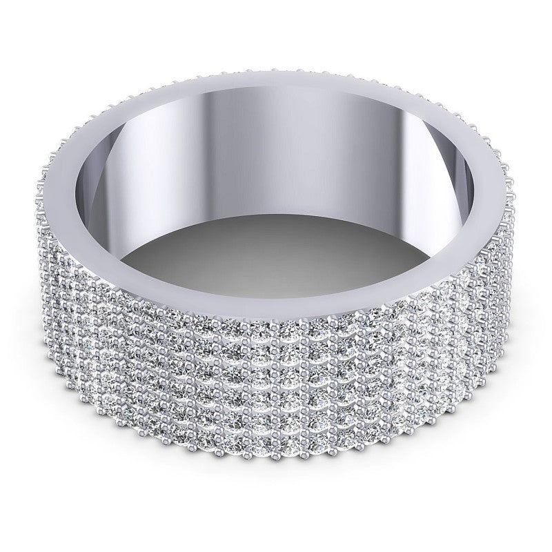 Round Diamonds 1.40CT Eternity Ring in 14KT Yellow Gold