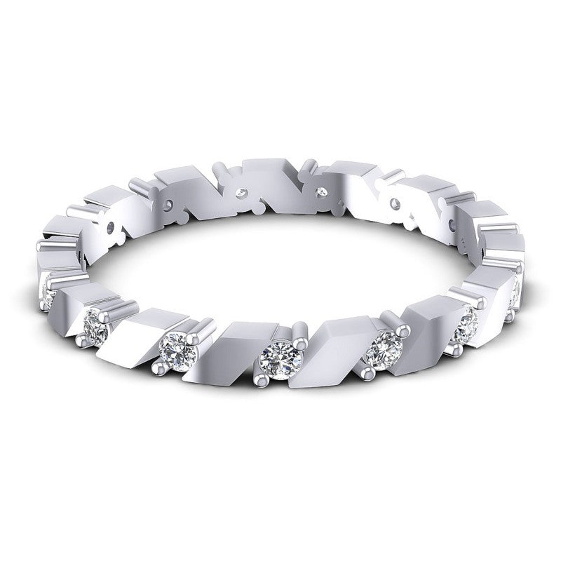 Round Diamonds 0.20CT Eternity Ring in 14KT Yellow Gold